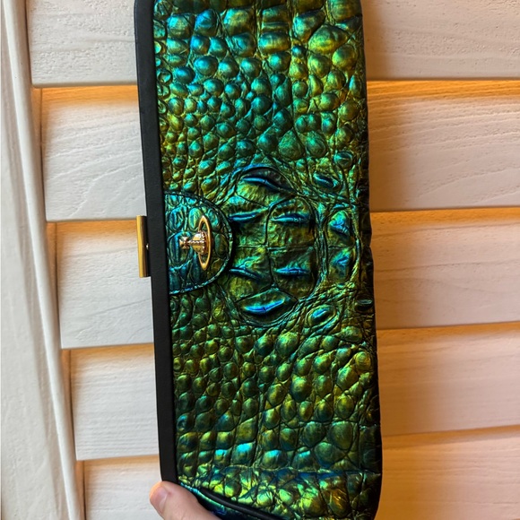 Vivienne Westwood Handbags - Vivienne Westwood metallic Green Clutch alligator skin rare!